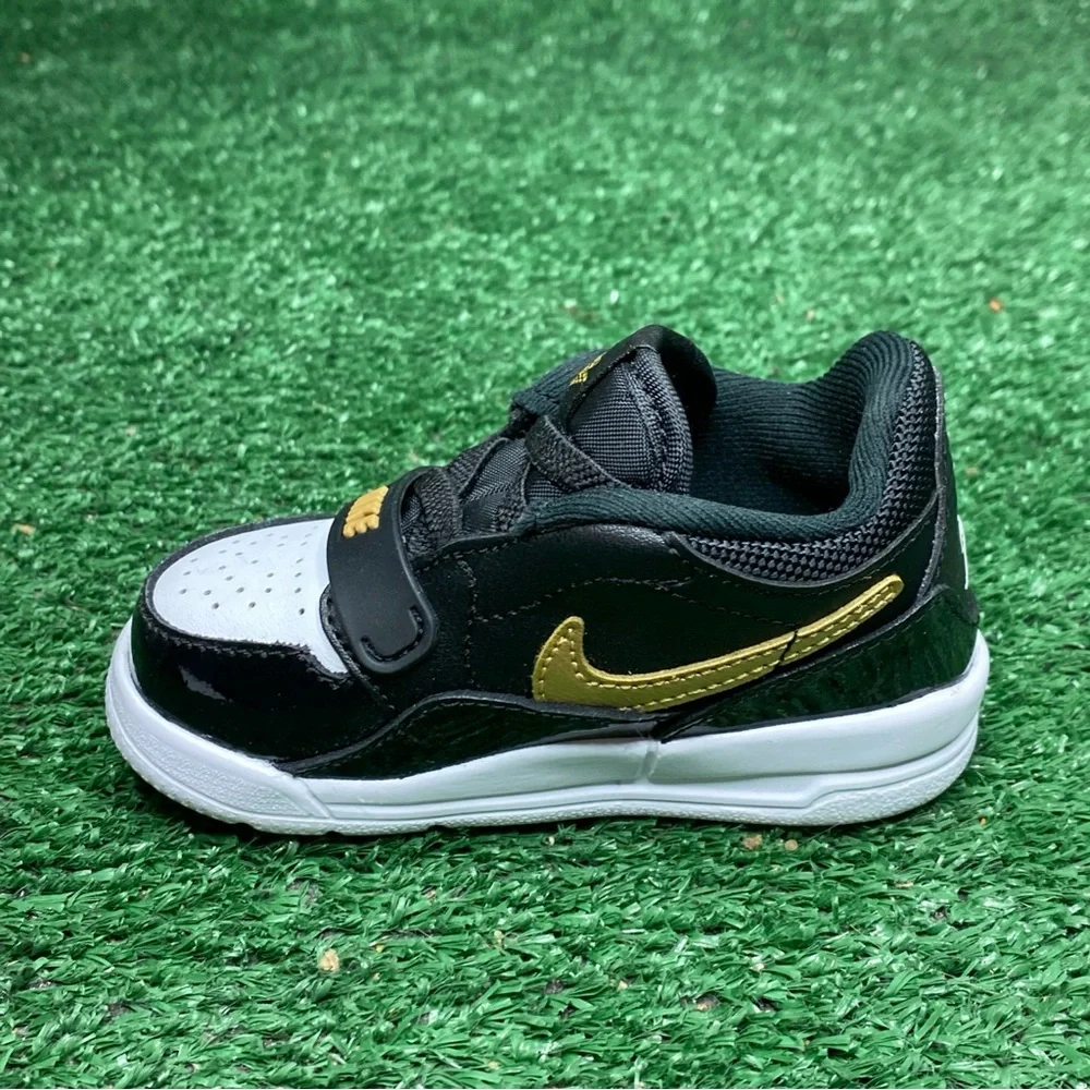 Nike Jordan Legacy 312 Low Sneakers (TD)‎ CD9056-071 Black Gold Toddler 5C - NEW